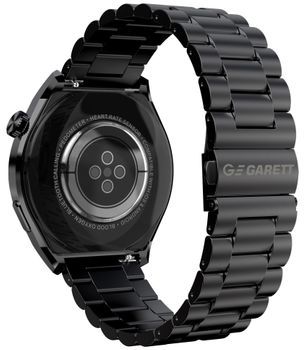 Smartwatch męski Garett V12 czarny stalowy. Smartwatch męski Garett. Zegarek męski Garett. Męski zegarek z bluetooth. Męski zegarek smartwatch z rozmowami. Zegarek z funkcjami sportowymi. Zegarek męski na bransolecie Garett idealny na prezent (1).jpg